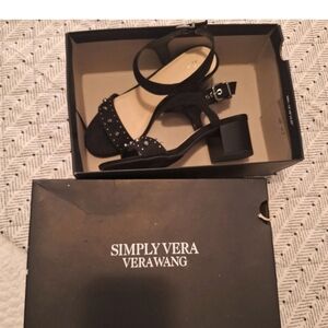 Simply Vera Vera Wang Black Studded Heels
